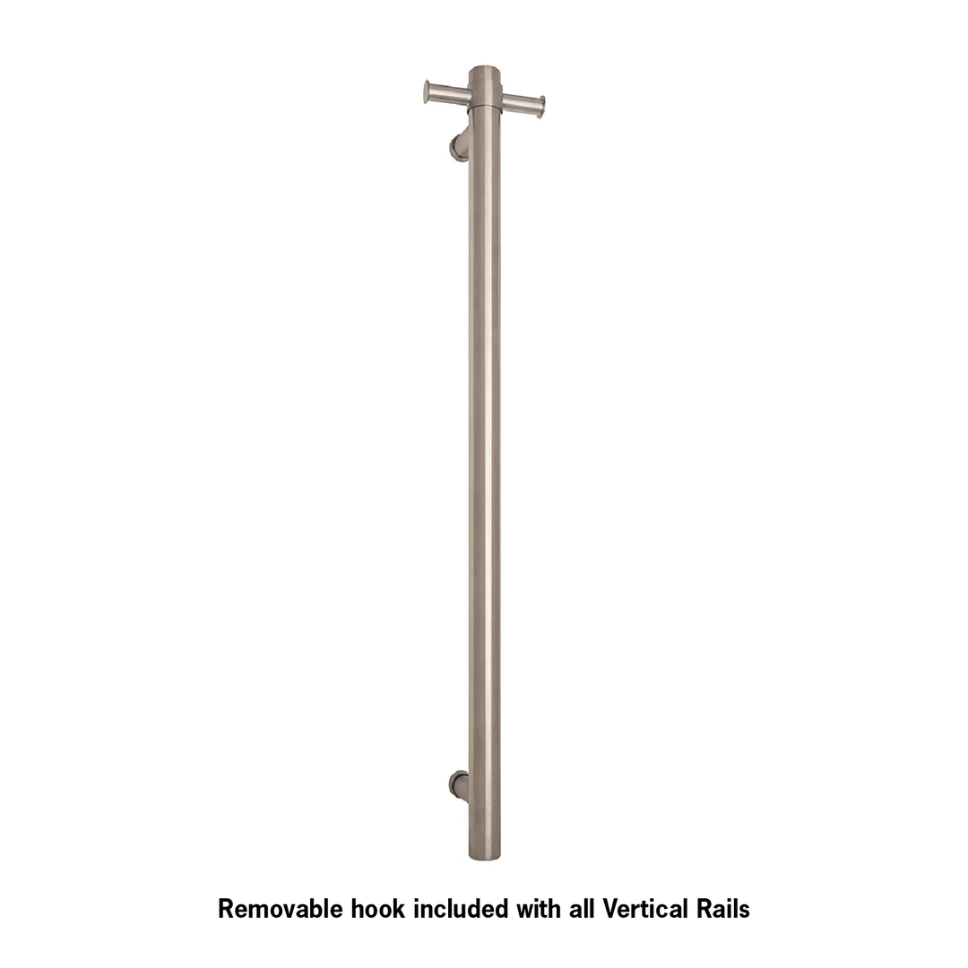 Thermorail Straight/Round Non Heated Vertical Bar 900X142X100Mm & Hook Brushed Staless