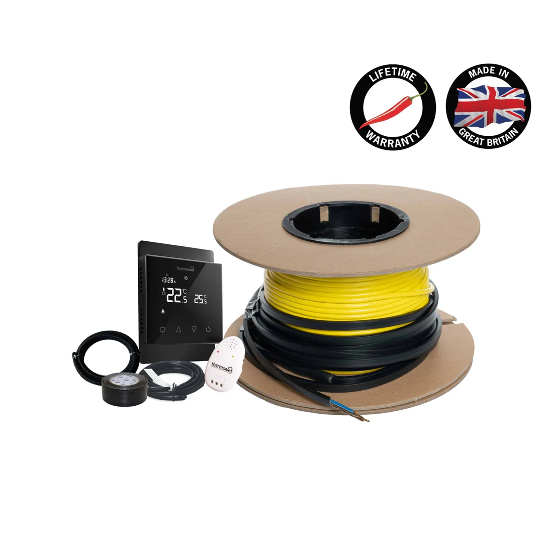 Thermoscreed In Screed 18W/Lm Heating Cable Kit & Black 5226A Thermostat - Image 2