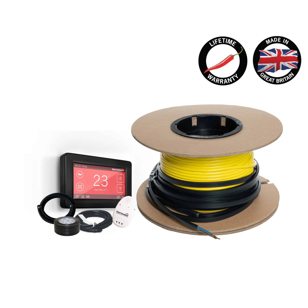 Thermoscreed Screed Heating Kit & Black 5246 Dual Thermostat