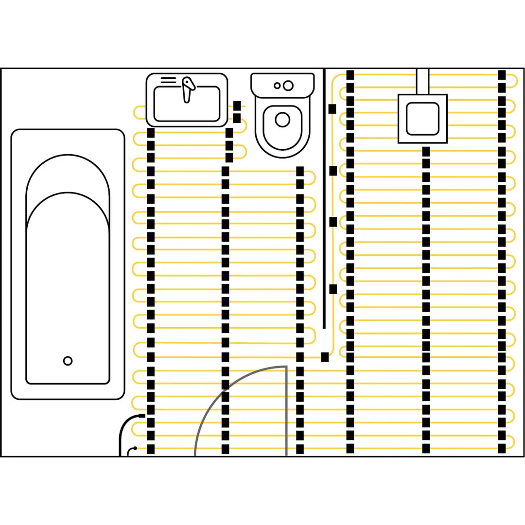 Thermowire Undertile Heating Cable Kit & Black 5226A Thermostat - Image 2