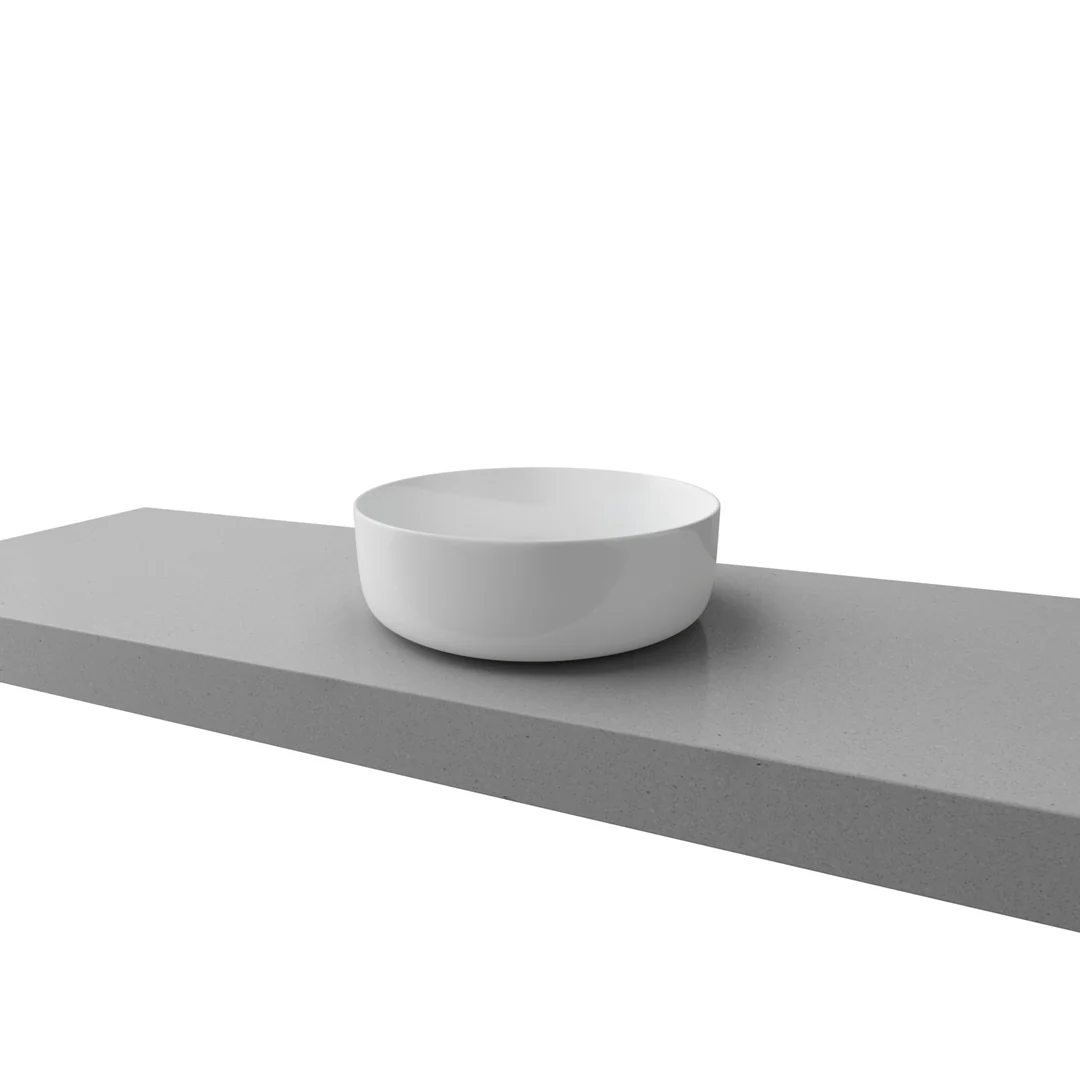 Timberline Allure Above Counter Ceramic Basin Gloss White - Image 2