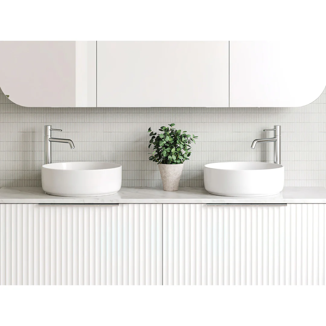 Timberline Allure Above Counter Ceramic Basin Gloss White - Image 8