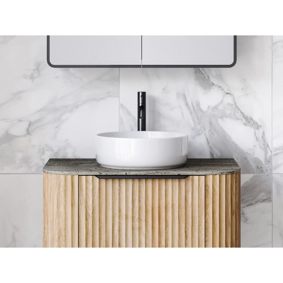 Timberline Allure Above Counter Ceramic Basin Gloss White - Image 9