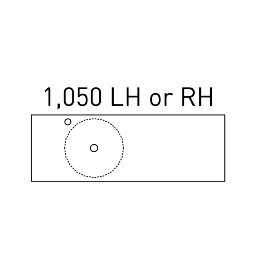TIMBERLINE BILLIE VANITY 1050MM CENTRE WG BASIN SILKSURFACE AC TOP WALL HUNG - Image 2