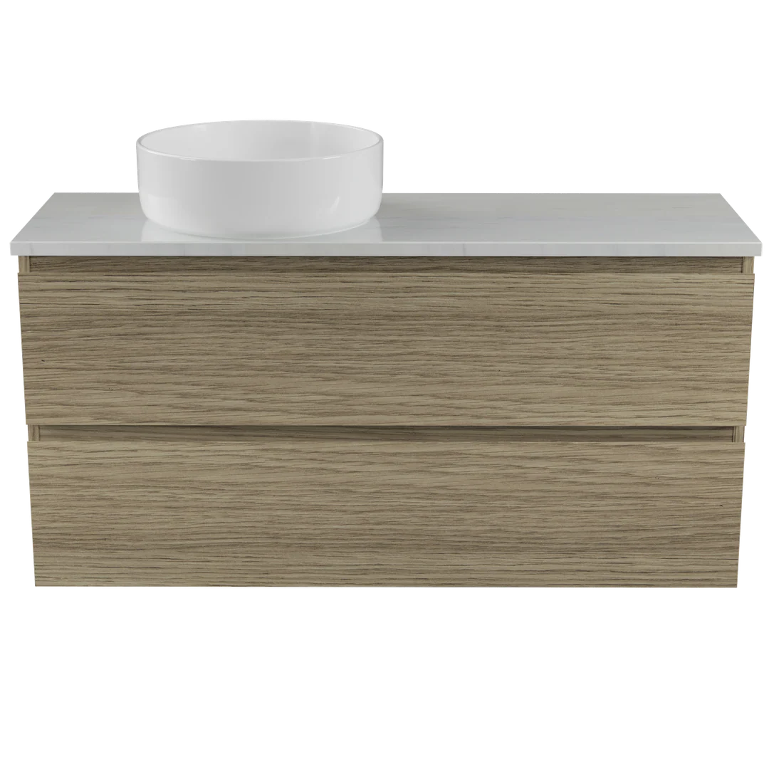 TIMBERLINE BILLIE VANITY 1050MM LEFT WG BASIN SILKSURFACE AC TOP WALL HUNG
