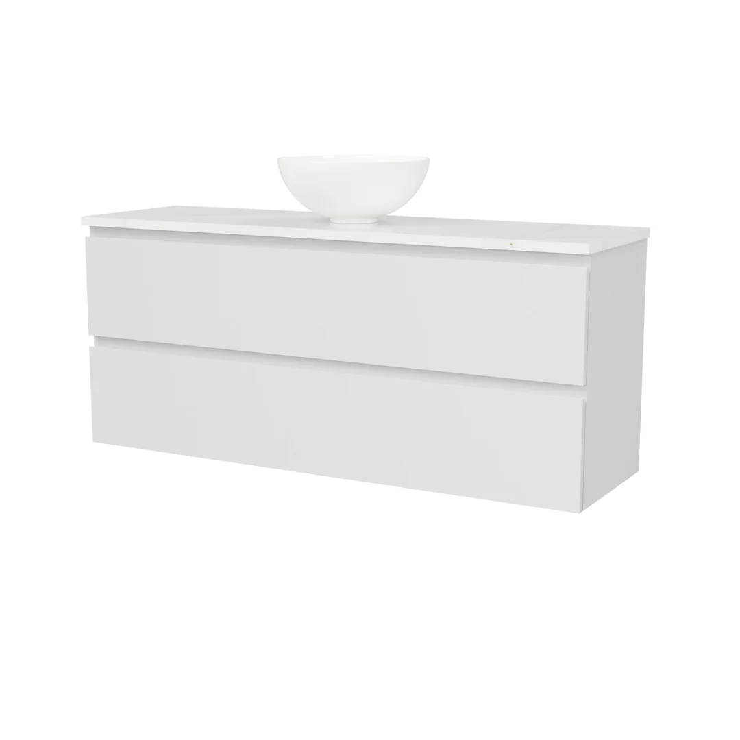 TIMBERLINE BILLIE VANITY 1200MM CENTRE WG BASIN SILKSURFACE AC TOP WALL HUNG