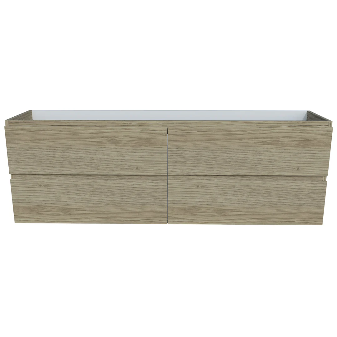Timberline Billie Wall Hung Vanity 1500mm Double Bowl