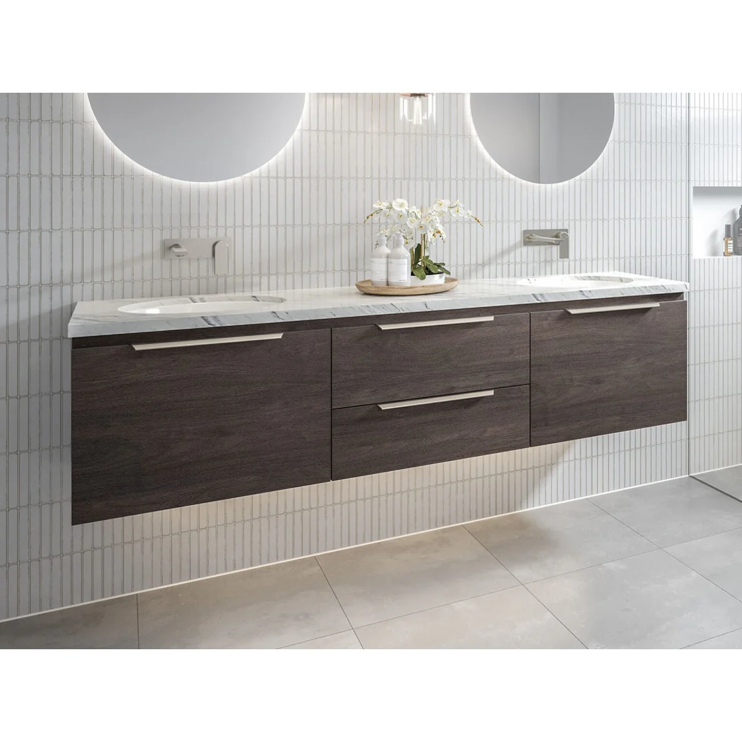 Timberline Dakota Wall Hung Vanity 1800mm Double Bowl