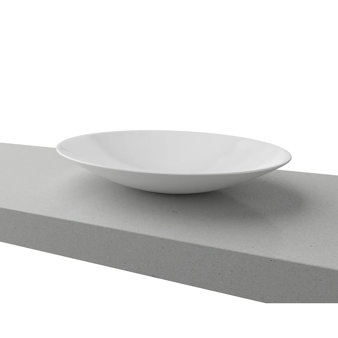Timberline Feather Ceramic Counter Basin White Gloss - Image 3