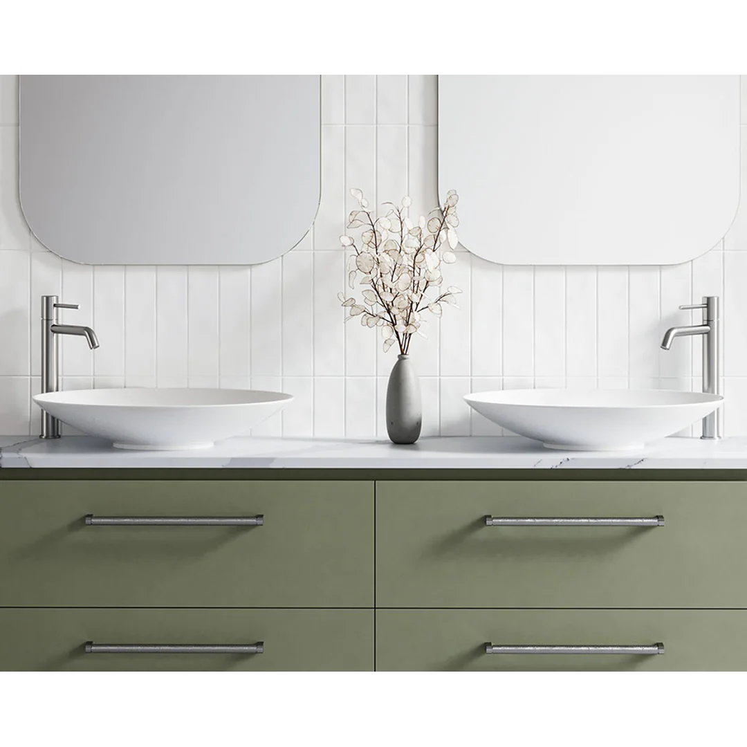Timberline Feather Ceramic Counter Basin White Gloss - Image 4