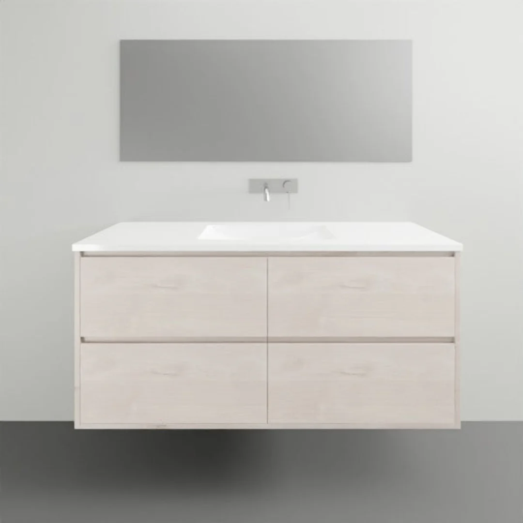 Timberline Grange Vanity 1200mm Centre Bowl Alpha Top Wall Hung - Image 2