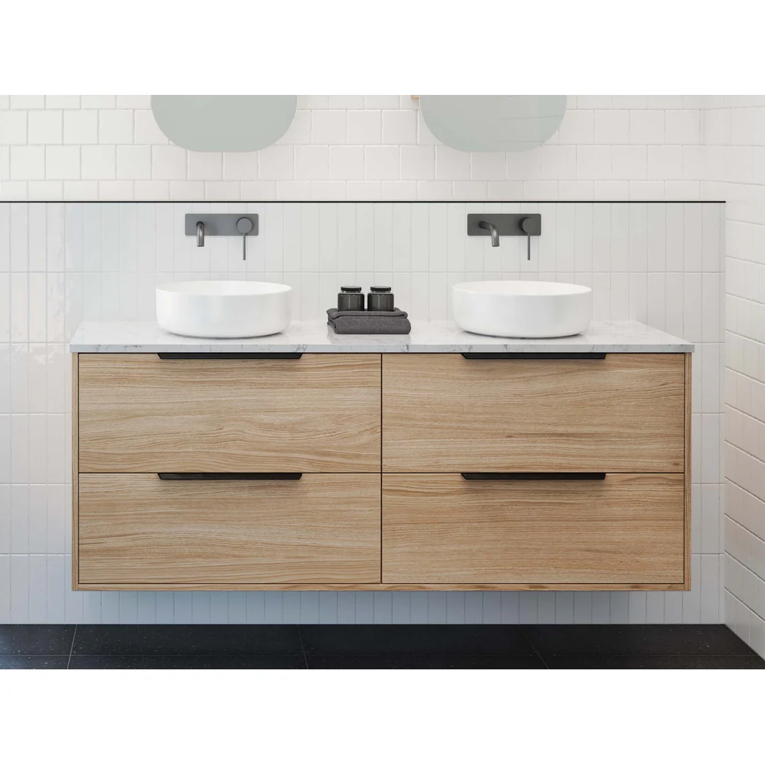 Timberline Grange Vanity 1800mm Double Wg Basins Silksurface Ac Top Wall Hung - Image 2