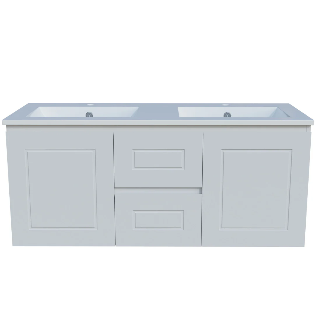 Timberline Nevada Classic 1200 Double Bowl Alpha Ceramic Top Wall Hung