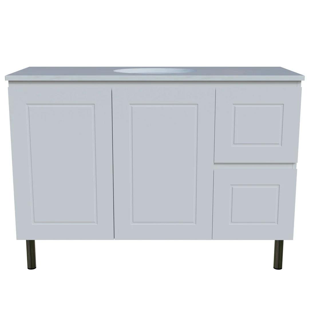 Timberline Nevada Classic 1200 Silksurface Top White Gloss U/C Basin On Legs