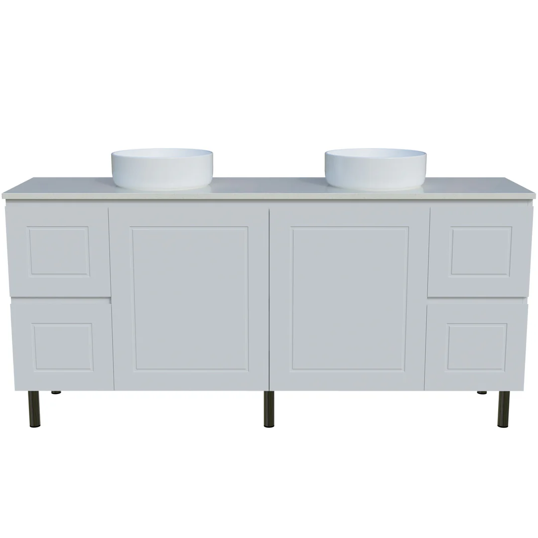 Timberline Nevada Classic 1800 Dbl Silksurface White Gloss A/C Basin On Legs