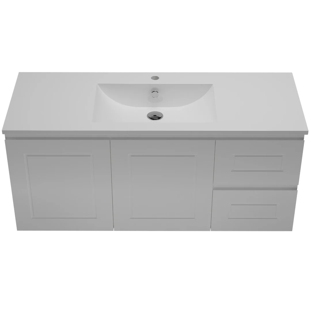 Timberline Nevada Classic Vanity 1200mm  Alpha Ceramic Top  Wall Hung