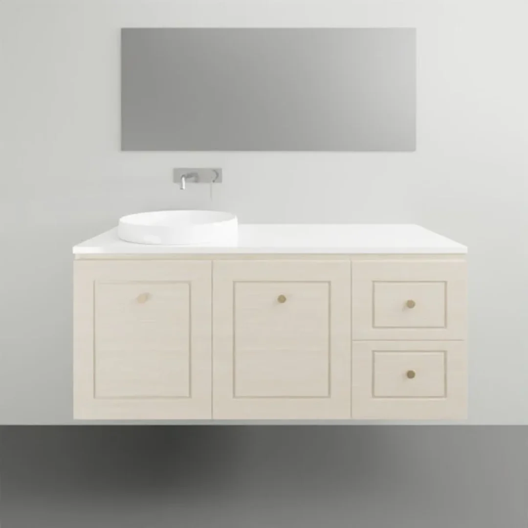 Timberline Nevada Classic Vanity 1200mm Left Wg Basin Silksurface Ac Top Wall - Image 2