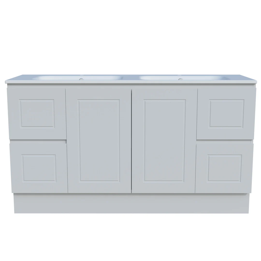 Timberline Nevada Classic Vanity 1500mm Double Bowl Haven Top Floor Standing