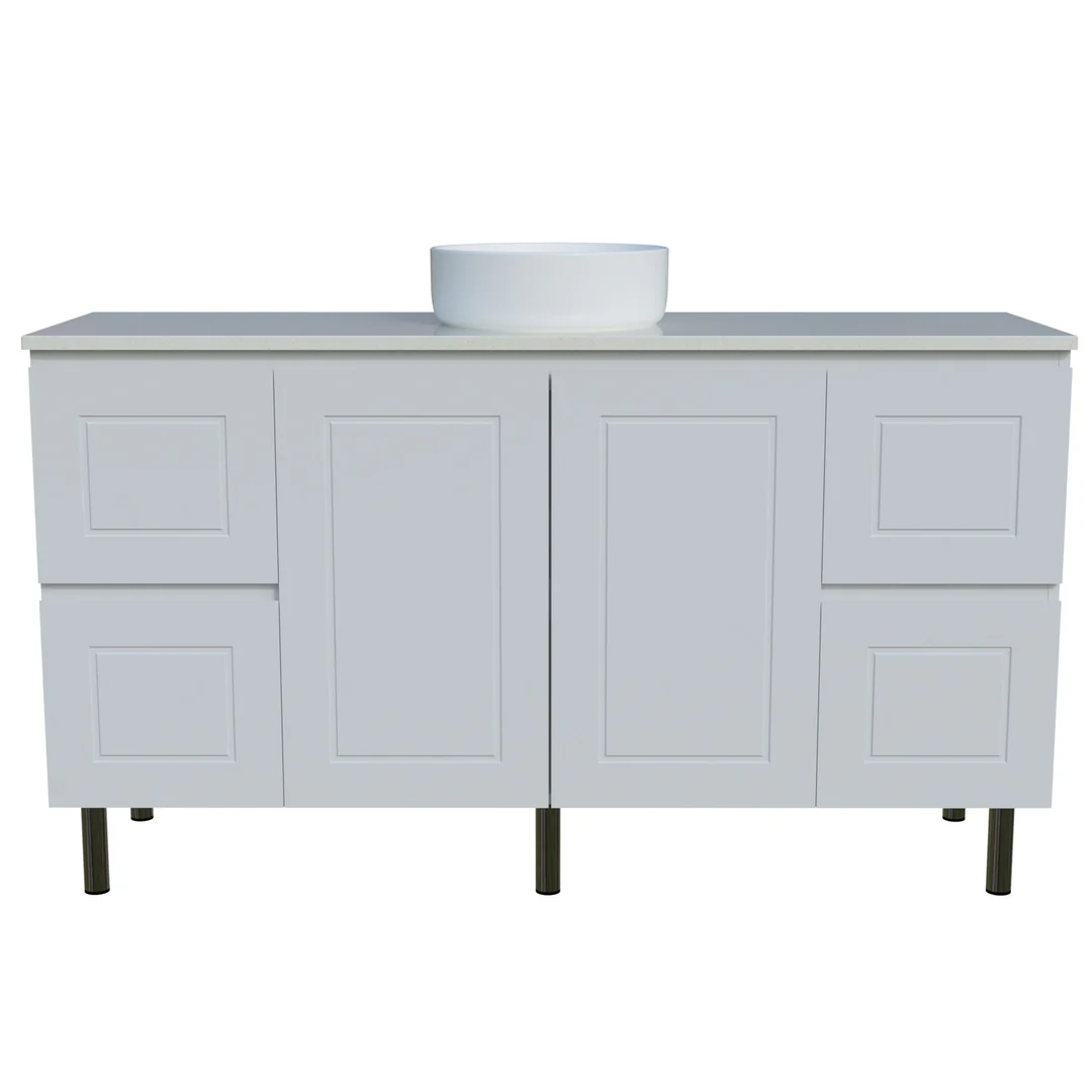 Timberline Nevada Classic Vanity 1500mm Left Wg Basin Silksurface Ac Top On