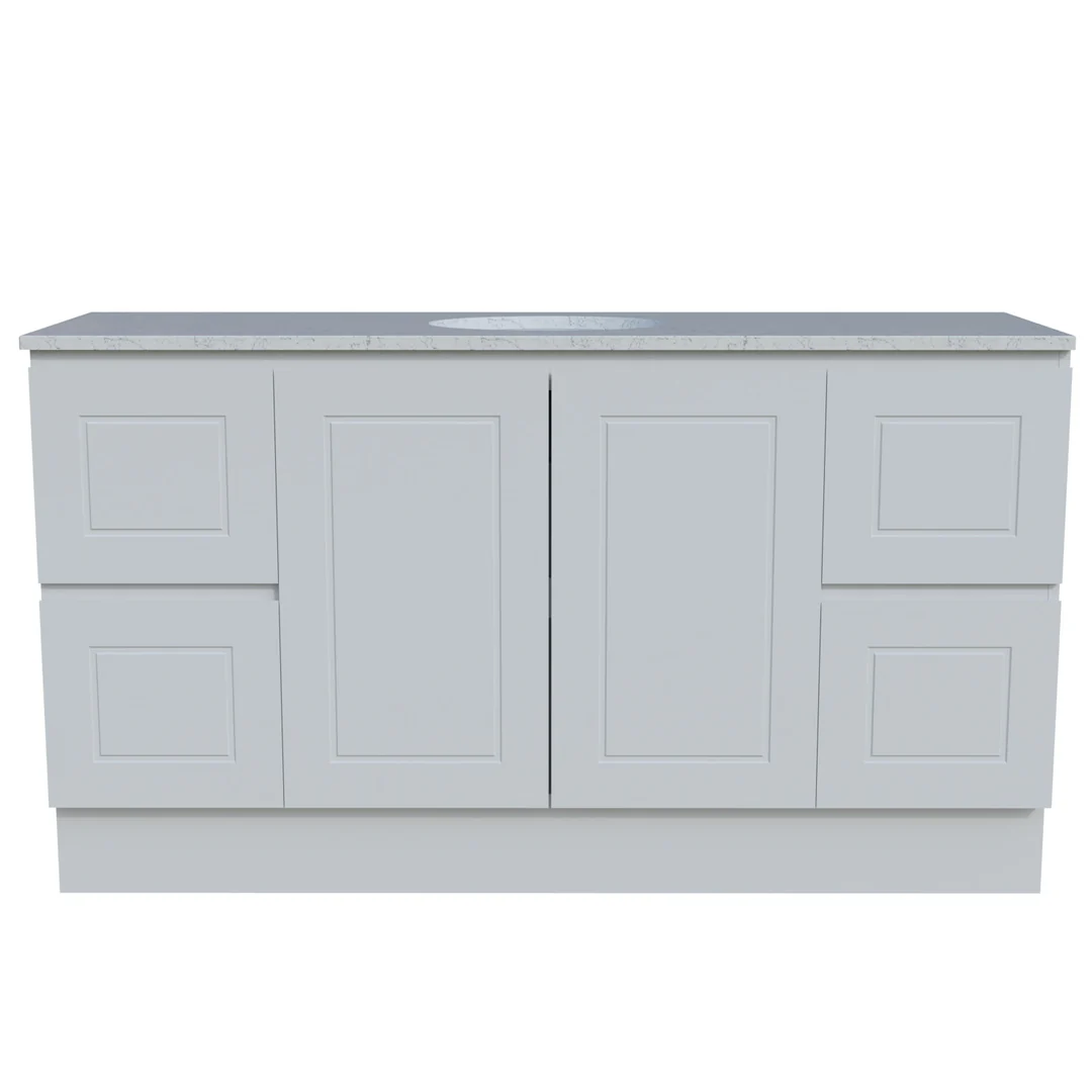 Timberline Nevada Classic Vanity 1500mm Right Wg Basin Silksurface Uc Top Floor