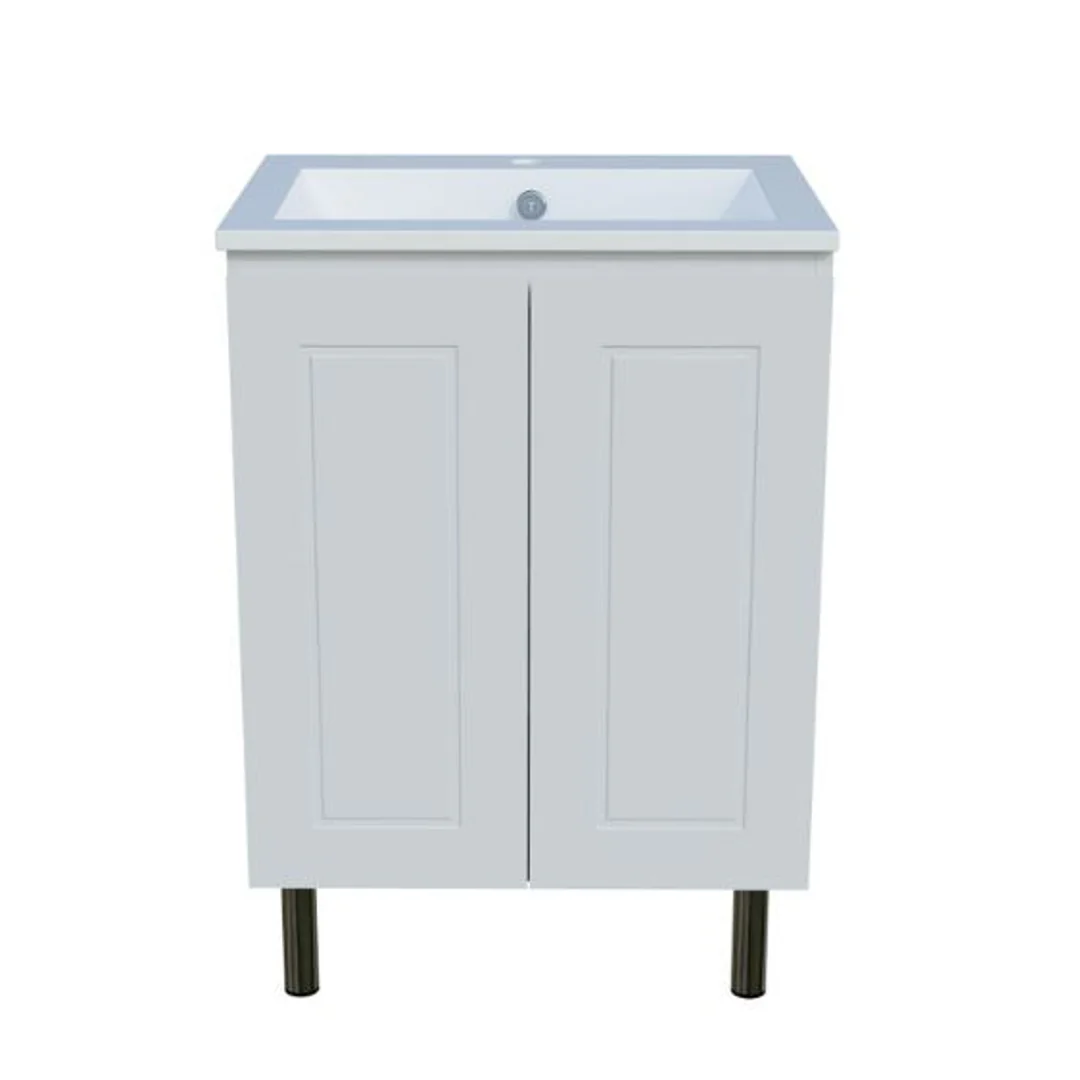 Timberline Nevada Classic Vanity 600 Alpha Ceramic Top On Legs - Image 2