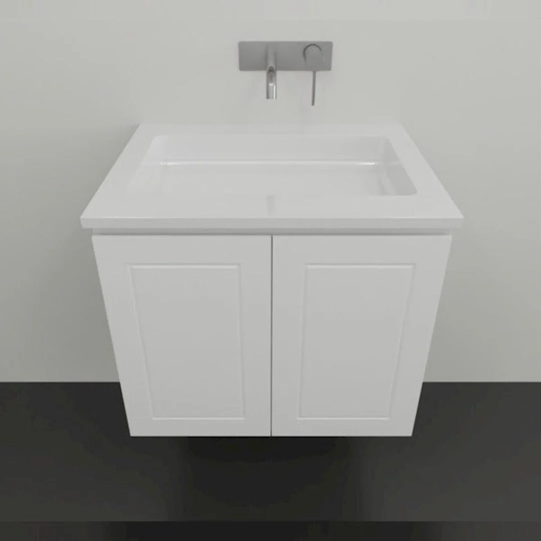 Timberline Nevada Classic Vanity 600 Regal Acrylic Top Wall Hung - Image 2