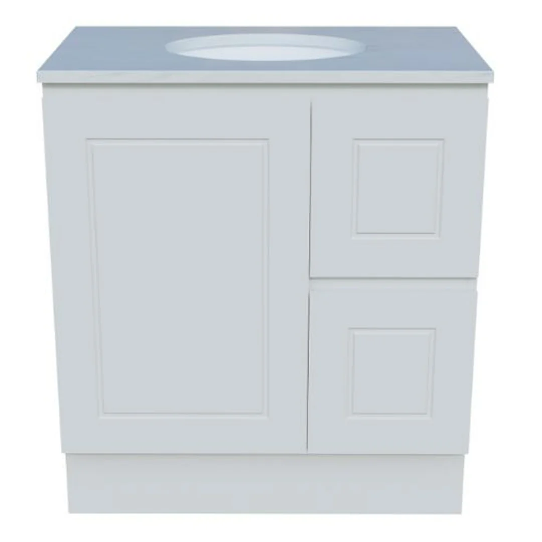 Timberline Nevada Classic Vanity 750 Silksurface White Gloss U/C Basin F/Stand - Image 2