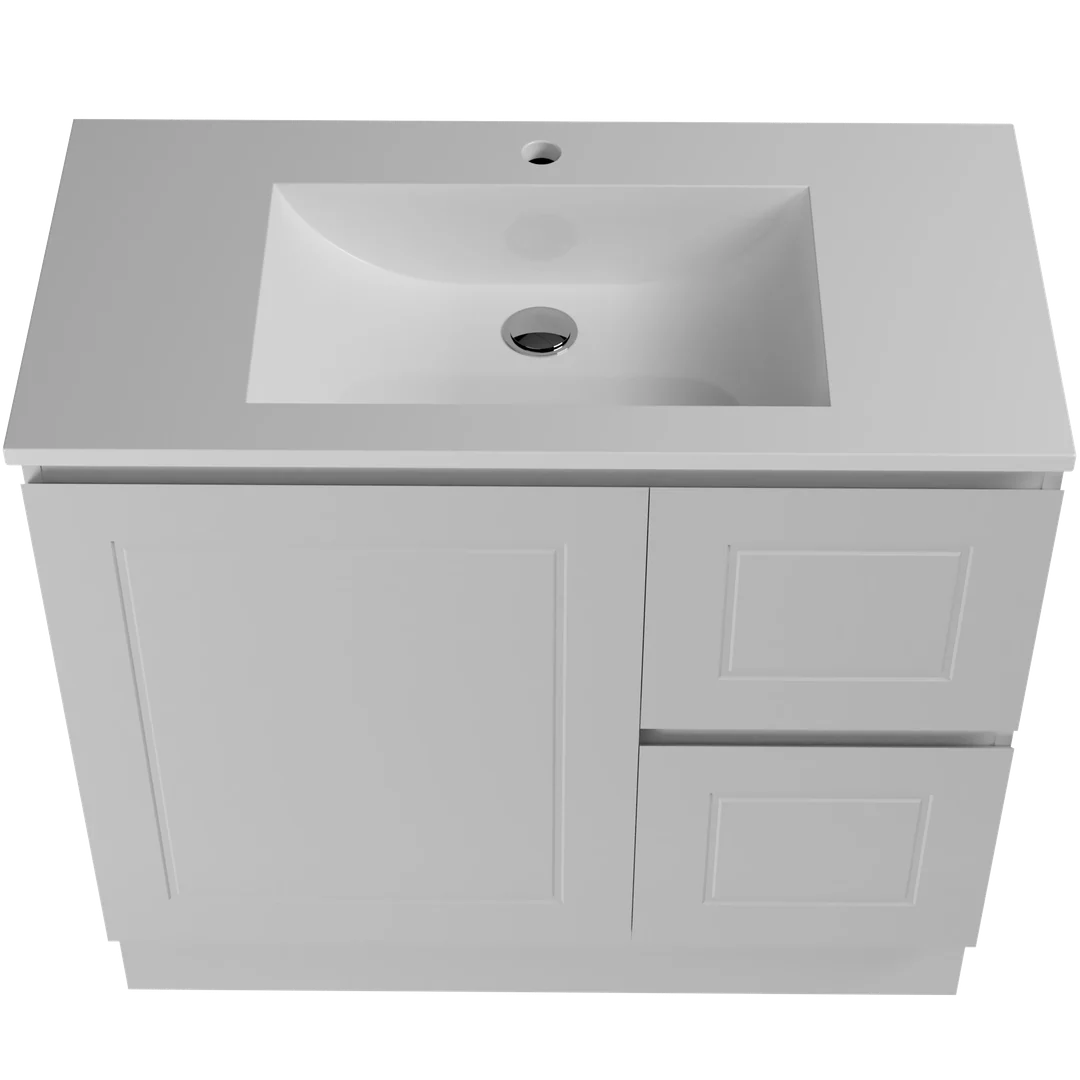 Timberline Nevada Classic Vanity 900mm Left Bowl Regal Top Floor Standing