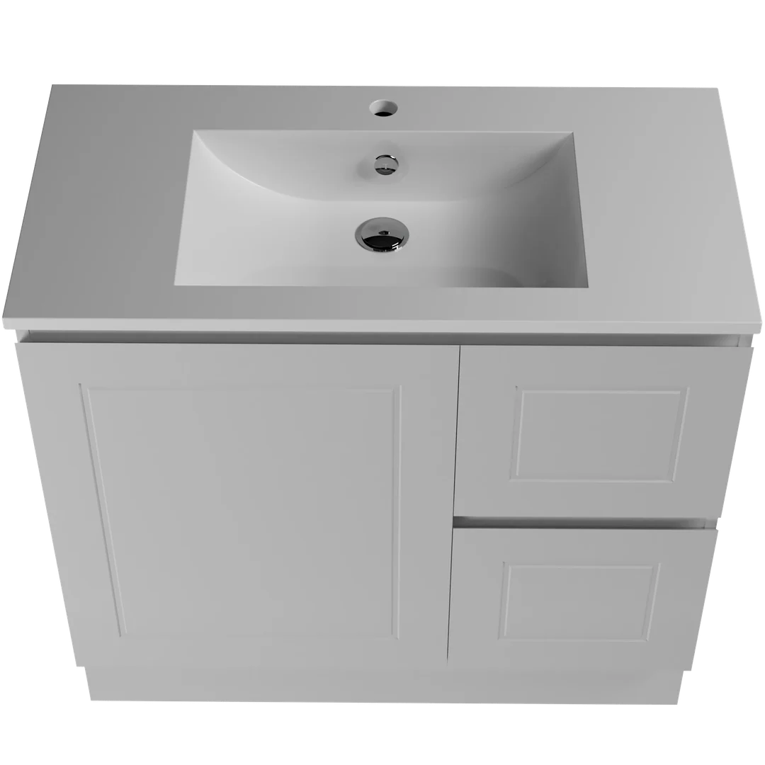 Timberline Nevada Classic Vanity 900mm Right Bowl Alpha Top Floor Standing