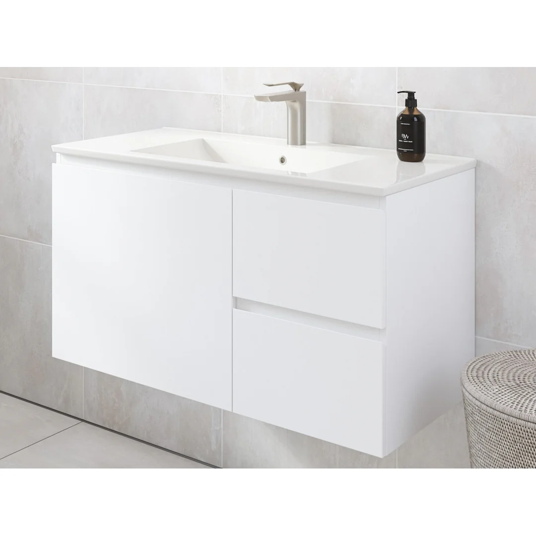Timberline Nevada Classic Wall Hung Vanity 900mm Silksurface Undercounter Basin - Image 2