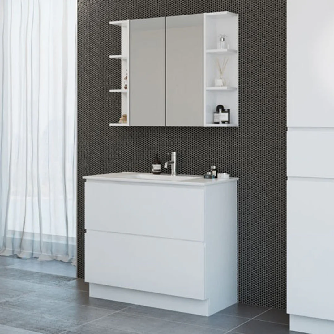Timberline Nevada Plus Floorstanding Vanity 900mm Alpha Ceramic Top - Image 2
