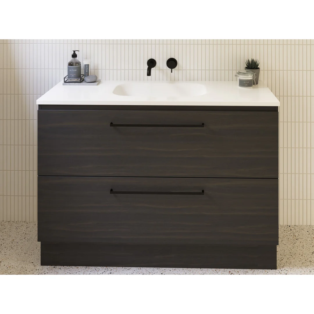 Timberline Nevada Plus Freestanding Vanity 900 Silksurface White Gloss Undercounter Basin - Image 2