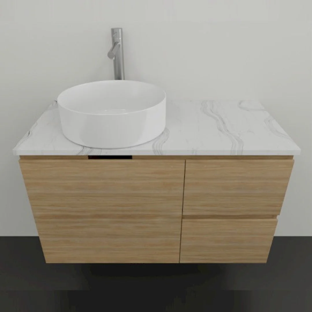 Timberline Nevada Vanity 1200mm Left Wg Basin Silksurface Ac Top Wall Hung - Image 2