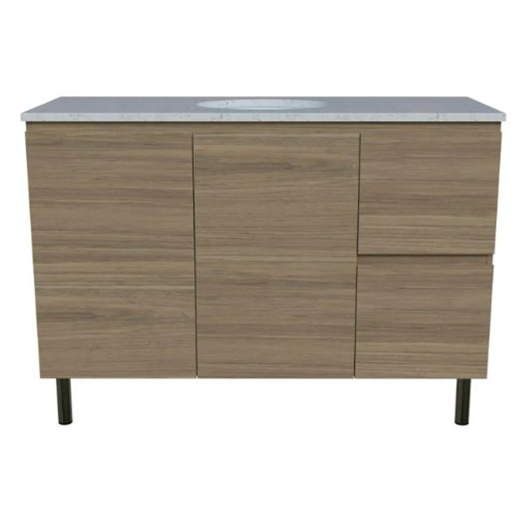 Timberline Nevada Vanity 1200mm Right Wg Basin Silksurface Uc Top On Legs