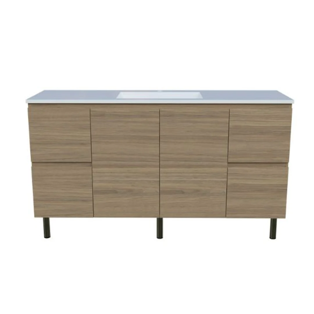Timberline Nevada Vanity 1500 Single Bowl Regal Acrylic Top On Legs