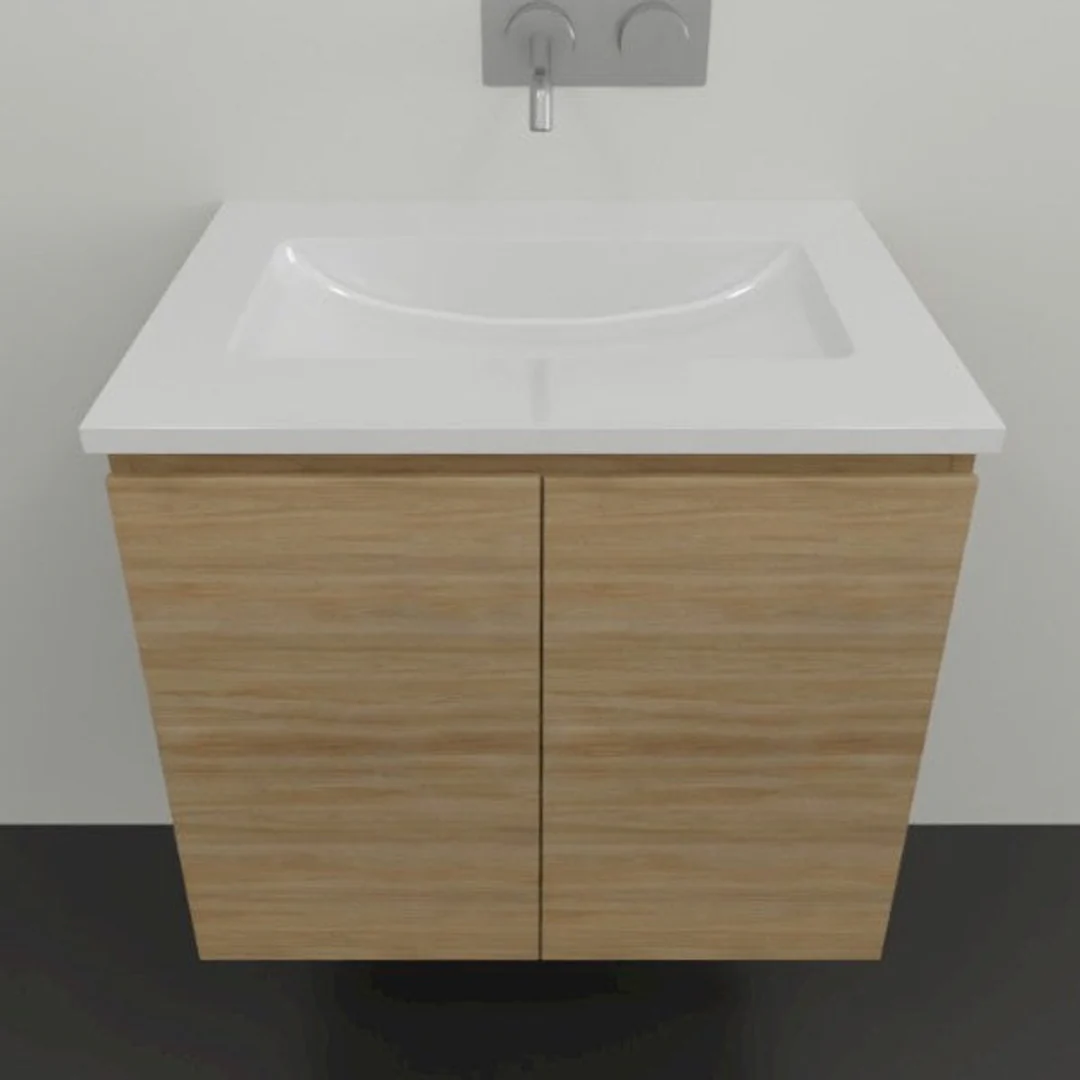 Timberline Nevada Vanity 600 Alpha Ceramic Top Wall Hung N60Aw
