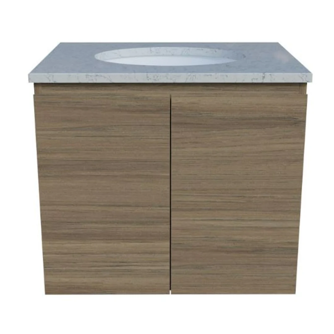 Timberline Nevada Vanity 600 Silksurface Top White Gloss U/C Basin Wall Hung N60Mw-U - Image 2