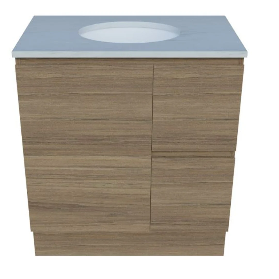 Timberline Nevada Vanity 750 Silksurface Top White Gloss U/C Basin F/Standing - Image 2