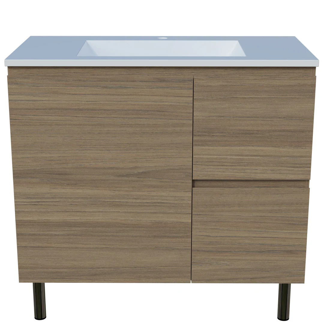 Timberline Nevada Vanity 900mm Left Bowl Regal Top On Legs