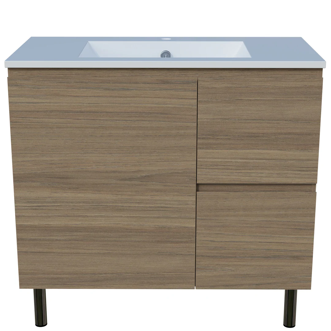 Timberline Nevada Vanity 900mm Right Bowl Alpha Top On Legs