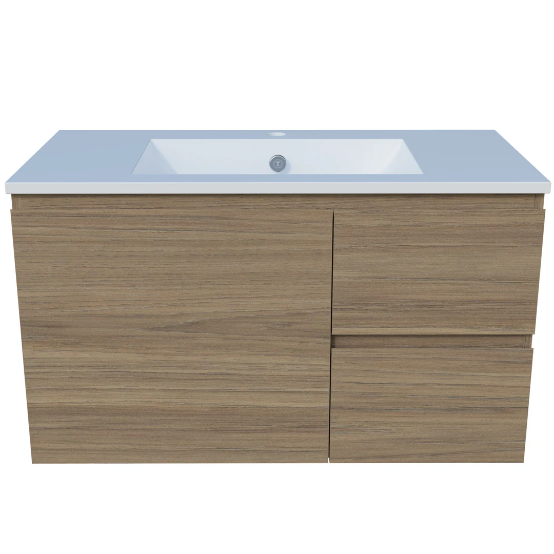Timberline Nevada Vanity 900mm Right Bowl Alpha Top Wall Hung