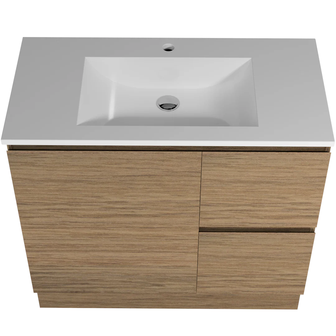 Timberline Nevada Vanity 900mm Right Bowl Regal Top Floor Standing