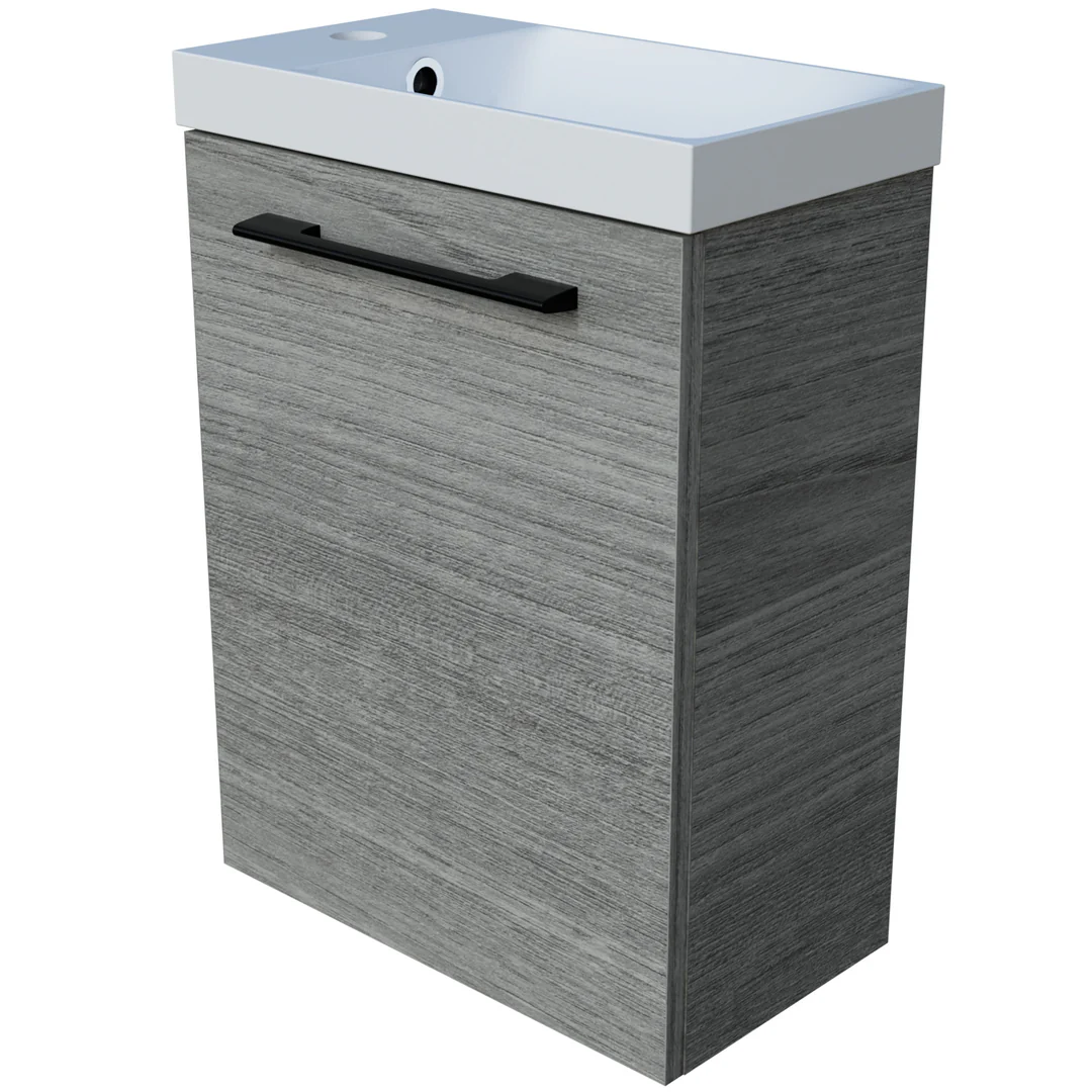 Timberline Ollie Wall Hung Vanity 400mm Offset Left Bowl - Image 2