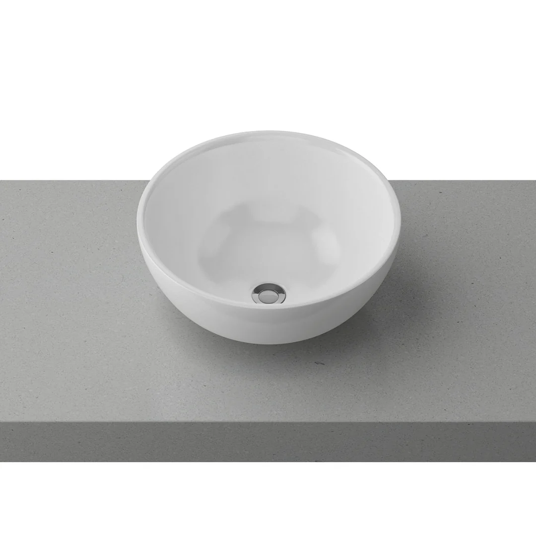 Timberline Rose Ceramic Basin White