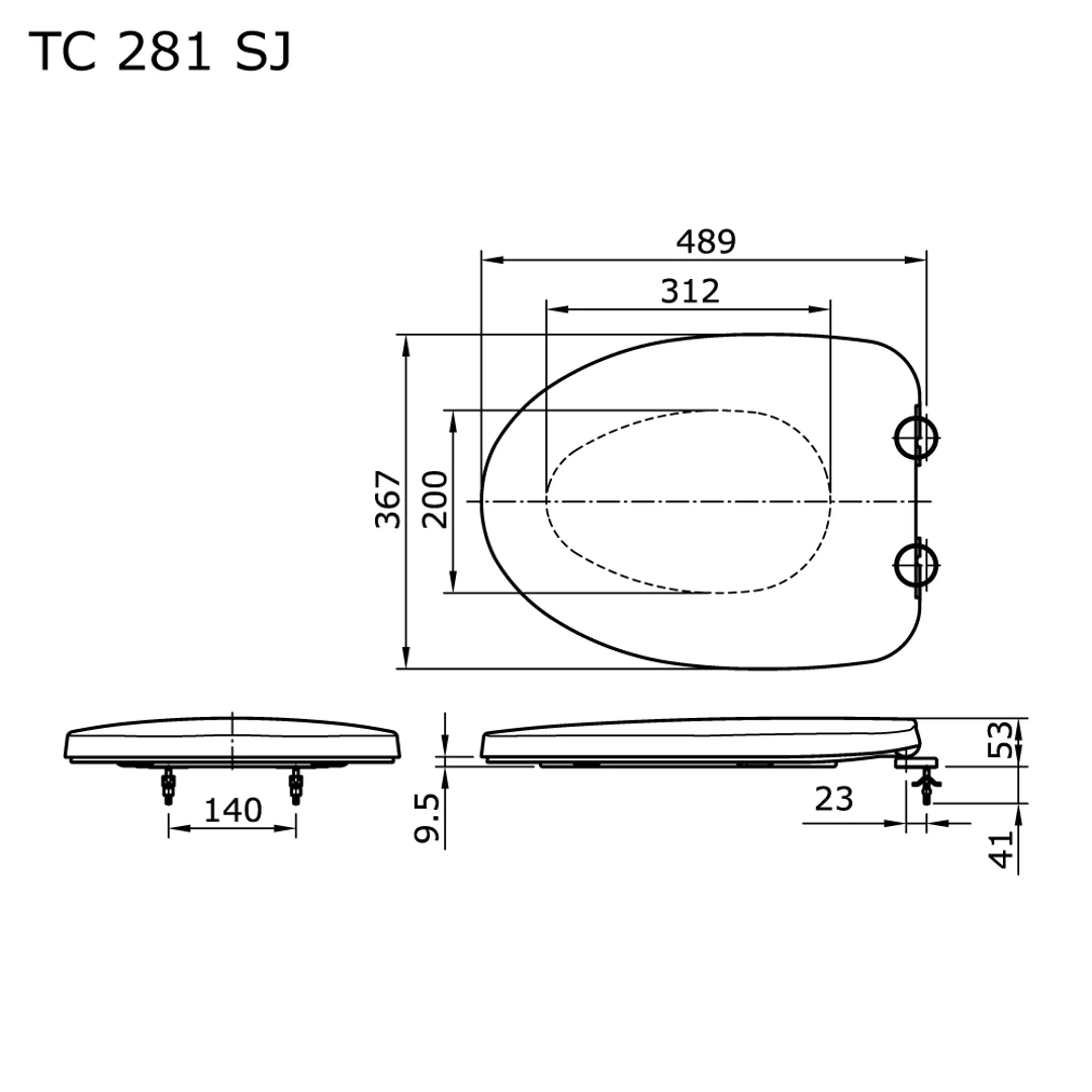 TOTO Duroplast Seat & Cover Metal Hinges & Soft Closing Elongated - Image 2