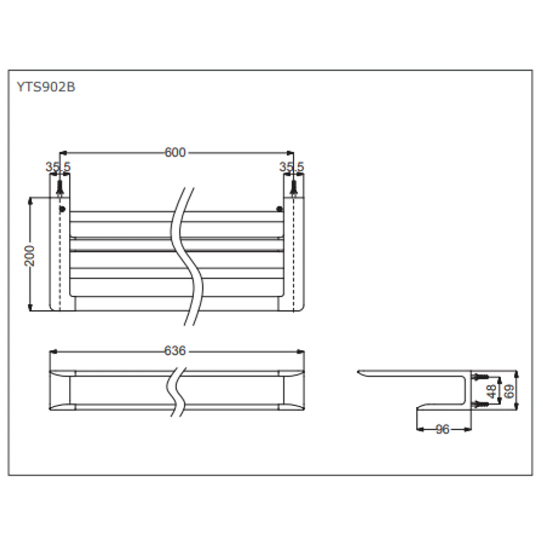 TOTO Towel Shelf YTS902B - Image 2
