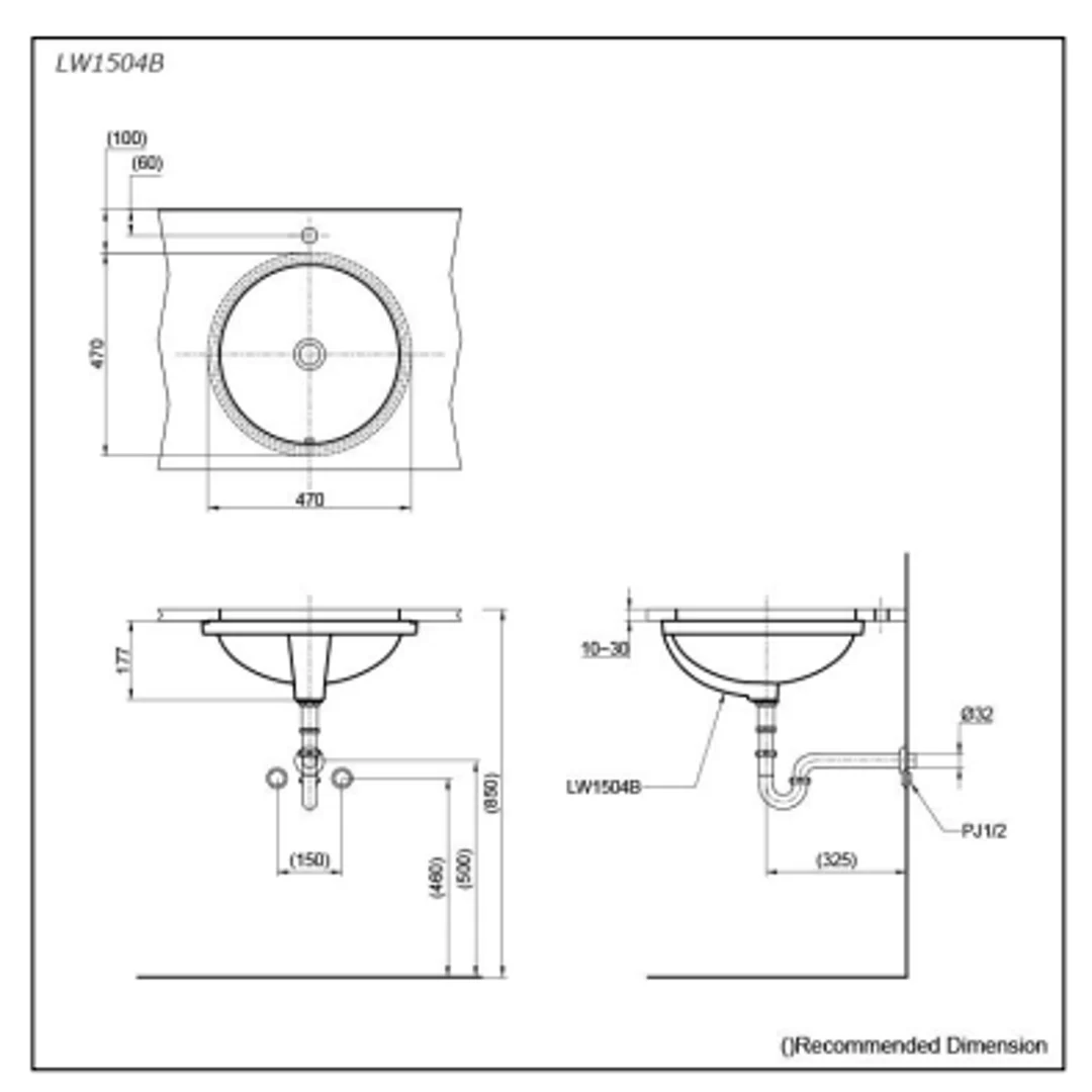 TOTO Under Counter Lavatory LW1504B#XW - Image 2