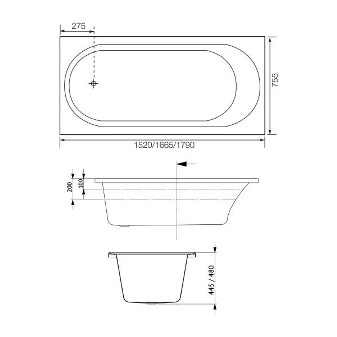 Turin Spa Contour 12 Jetss 1665mm - Image 2