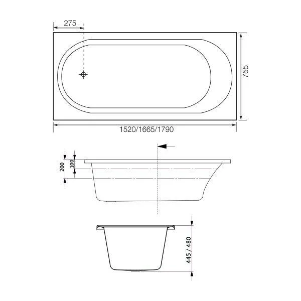 Turin Spa Contour 12 Jetss 1665mm - Image 3