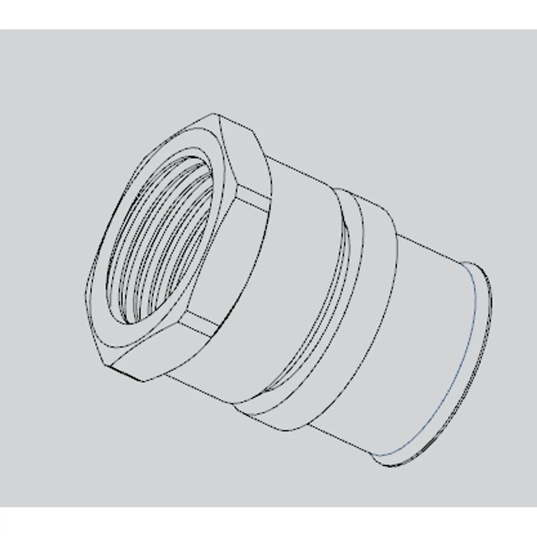 Unipex No.2 Female Straight Connector Dn20X3/4" - Image 2